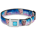 Load image into Gallery viewer, FROZEN Logo Full Color Blues Seatbelt Buckle Collar - Elsa the Snow Queen Poses/Castle & Snowy Mountains Blue-Pink Fade