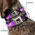 Load image into Gallery viewer, Cheshire Cat Eyes Smile Full Color Seatbelt Buckle Collar - Cheshire Cat Tree Poses