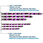 Cheshire Cat Eyes Smile Full Color Seatbelt Buckle Collar - Cheshire Cat Tree Poses