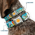 Load image into Gallery viewer, Frozen Sun Full Color Blue/Yellows Seatbelt Buckle Collar - Olaf Summertime Snapshots