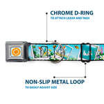 Frozen Sun Full Color Blue/Yellows Seatbelt Buckle Collar - Olaf Summertime Snapshots