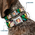 Load image into Gallery viewer, Dog Collar DYEL-Surprised Belle Full Color Pink - Beauty & the Beast Be Our Guest Scenes