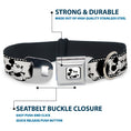Load image into Gallery viewer, Mickey Standing Full Color White/Black Seatbelt Buckle Collar - Mickey Standing Pose Film Strip White/Black
