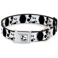 Load image into Gallery viewer, Mickey Standing Full Color White/Black Seatbelt Buckle Collar - Mickey Standing Pose Film Strip White/Black