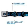Load image into Gallery viewer, Stitch Pose Full Color Black/Neon Blue Seatbelt Buckle Collar - Electric Stitch Poses Black/Neon Blue
