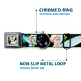 Load image into Gallery viewer, Glowing Tinker Bell Pose Full Color Seatbelt Buckle Collar - Glowing Tinker Bell Poses/Butterflies & Flowers Black/Multi Neon