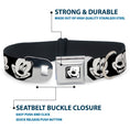 Load image into Gallery viewer, Mickey Mouse Face3 CLOSE-UP Full Color Black/White Seatbelt Buckle Collar - Mickey Mouse Expressions CLOSE-UP Black/White