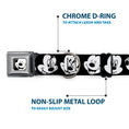 Load image into Gallery viewer, Mickey Mouse Face3 CLOSE-UP Full Color Black/White Seatbelt Buckle Collar - Mickey Mouse Expressions CLOSE-UP Black/White