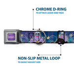 URSULA Full Color Purple-Fade/White Seatbelt Buckle Collar - Ursula 4-Poses/Shells/Ivy/Bubbles Purples/Blues