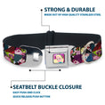 Load image into Gallery viewer, Alice/Cards Full Color Pinks Seatbelt Buckle Collar - Alice in Wonderland Kaleidoscope Scenes