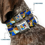 Beast & Belle Ball Scene Glow Full Color Seatbelt Buckle Collar - Beast & Belle Ball Scene Poses