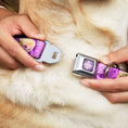 Load image into Gallery viewer, Snowflake Full Color Purple White Seatbelt Buckle Collar - Frozen Anna/Elsa/Olaf Poses/Scenes Purples
