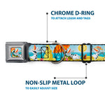 Olaf Tanning Pose Full Color Seatbelt Buckle Collar - Olaf Summertime Beach Scenes