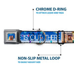 Flying House w/Balloons Full Color Seatbelt Buckle Collar - ADVENTURE IS OUT THERE/Carl on Porch/Flying House/Balloons Blues/White/Multi Color