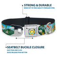 Load image into Gallery viewer, Frozen Sun2 Royal Full Color Blue/Yellows Seatbelt Buckle Collar - Olaf Garden Scenes