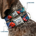 Load image into Gallery viewer, Big Hero "6" Name Blocks Full Color Black Gray White Seatbelt Buckle Collar - Hiro & Baymax Action Poses/San Fransokyo
