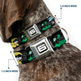 Load image into Gallery viewer, Southlake Paws Big Hero 6 seatbelt buckle collar featuring colorful name blocks and action poses, 1.5 inches wide.