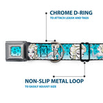 Snowflakes Frozen Art Collection Full Color Blues/White Seatbelt Buckle Collar - Anna/Snowflakes Frozen Art Collection Poses