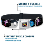 INSIDE OUT Rainbow Full Color Black/White/Multi Color Seatbelt Buckle Collar - INSIDE OUT/Emotion Expressions/EVERY DAY IS FULL OF EMOTIONS