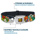 Load image into Gallery viewer, WE Wilderness Explorers Badge Full Color Black Seatbelt Buckle Collar - Stacked Wilderness Explorers Badges