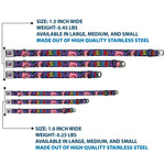 Scattered Candy Full Color Purples Seatbelt Buckle Collar - BING BONG Poses/Candy Purples/Multi Color