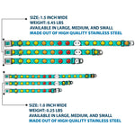 BAYMAX Hanko Full Color Turquoise Black Seatbelt Buckle Collar - Baymax/Mood Expressions/Baymax Scattered Turquoise