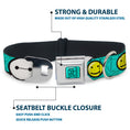 Load image into Gallery viewer, BAYMAX Hanko Full Color Turquoise Black Seatbelt Buckle Collar - Baymax/Mood Expressions/Baymax Scattered Turquoise