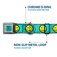 Load image into Gallery viewer, BAYMAX Hanko Full Color Turquoise Black Seatbelt Buckle Collar - Baymax/Mood Expressions/Baymax Scattered Turquoise
