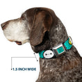 Load image into Gallery viewer, BAYMAX Hanko Full Color Turquoise Black Seatbelt Buckle Collar - Baymax/Mood Expressions/Baymax Scattered Turquoise