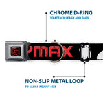 BAYMAX Hanko Full Color Black Red Seatbelt Buckle Collar - BAYMAX Poses Black/White/Red