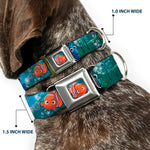 Nemo Smiling Full Color Seatbelt Buckle Collar - Nemo & Dory Poses
