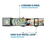 Evil Queen Face CLOSE-UP Full Color Seatbelt Buckle Collar - Snow White/Dwarves/Old Witch/Evil Queen Scenes