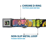 Maleficent Face3 Full Color Green Fade Seatbelt Buckle Collar - Sleeping Beauty & Maleficent/Maleficent Dragon Scenes