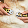 Load image into Gallery viewer, HUNNY Pot Full Color Black/Browns Seatbelt Buckle Collar - Winnie the Pooh Expressions/Honeycomb Black/Browns