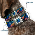 Load image into Gallery viewer, Dory Pose Full Color Seatbelt Buckle Collar - Dory Poses & Friends Under the Sea