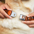 Load image into Gallery viewer, Tigger Face CLOSE-UP Full Color Orange Seatbelt Buckle Collar - Tigger Stripes Orange/Black