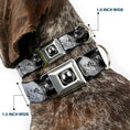 Load image into Gallery viewer, Jack Moon Oogie Boogie Face Full Color Black Grays Seatbelt Buckle Collar - Jack & Oogie Boogie Scenes Grays
