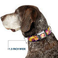 Load image into Gallery viewer, Tangled Lights Light Full Color Purple/Gold Seatbelt Buckle Collar - Rapunzel 4-Tangled Poses/Pascal/Lights Light Purples