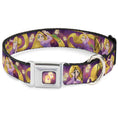 Load image into Gallery viewer, Tangled Lights Light Full Color Purple/Gold Seatbelt Buckle Collar - Rapunzel 4-Tangled Poses/Pascal/Lights Light Purples