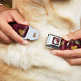 Load image into Gallery viewer, Alice in Wonderland Queen Face Full Color Red Seatbelt Buckle Collar - Alice in Wonderland Queen's Hearts Reds/Black/Gold