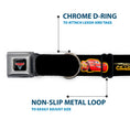 Load image into Gallery viewer, CARS 3 Emblem Full Color Black Silver Red Seatbelt Buckle Collar - Cars 3 LIGHTNING MCQUEEN Pose/Bolt Black/Yellows