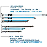 Alice Silhouette Cameo Pose Black White Seatbelt Buckle Collar - Alice in Wonderland Stripe/Bow Silhouette Blue/Black/White