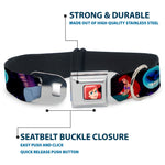 Ariel CLOSE-UP Full Color Seatbelt Buckle Collar - The Little Mermaid Ariel & Ursula Scenes