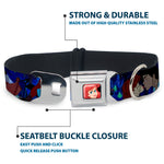 Ariel CLOSE-UP Full Color Seatbelt Buckle Collar - The Little Mermaid Ariel & Eric Boat Scenes