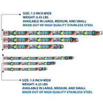 Ariel CLOSE-UP Full Color Seatbelt Buckle Collar - Ariel, Sebastian & Flounder Scene