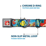 Ariel CLOSE-UP Full Color Seatbelt Buckle Collar - Ariel, Sebastian & Flounder Scene