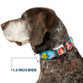 Load image into Gallery viewer, Ariel CLOSE-UP Full Color Seatbelt Buckle Collar - Ariel, Sebastian & Flounder Scene2