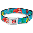 Load image into Gallery viewer, Ariel CLOSE-UP Full Color Seatbelt Buckle Collar - Ariel, Sebastian & Flounder Scene2