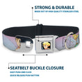 Load image into Gallery viewer, Tinker Bell CLOSE-UP Full Color Seatbelt Buckle Collar - Tinker Bell Poses Purple/Pink Fade
