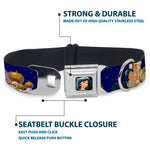 Jasmine CLOSE-UP Full Color Seatbelt Buckle Collar - Aladdin & Jasmine Magic Carpet Ride Scenes